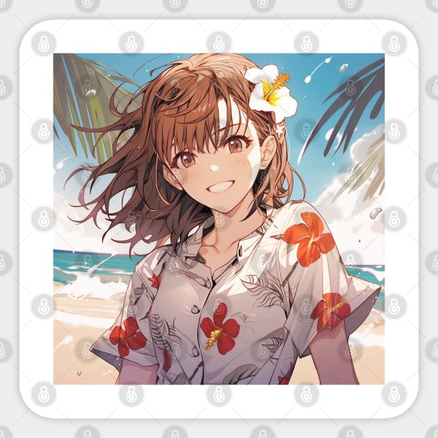 misaka beach Sticker by WabiSabi Wonders